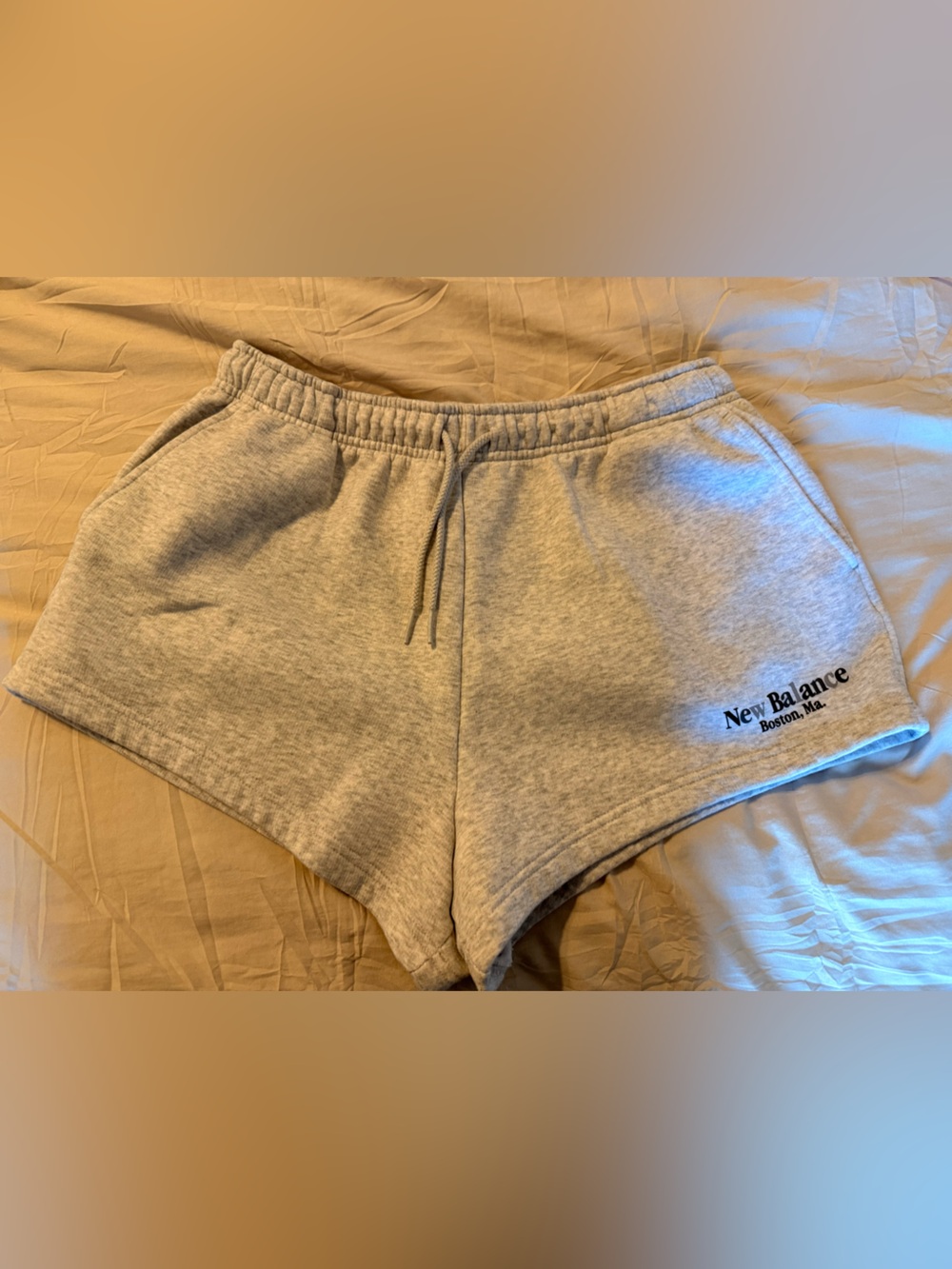 New Balance Light Gray Athletic Shorts